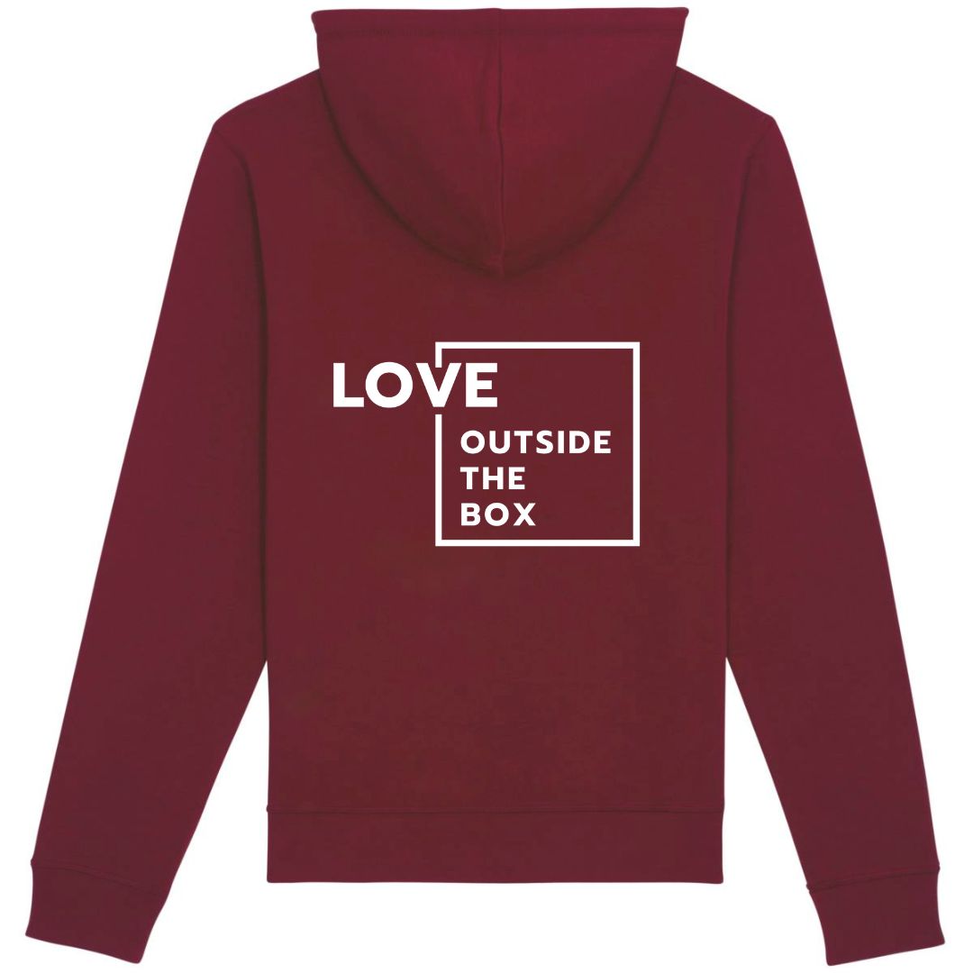 Organic Hoodie "LOVE OUTSIDE THE BOX"
