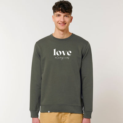 Organic Sweatshirt "love always wins"