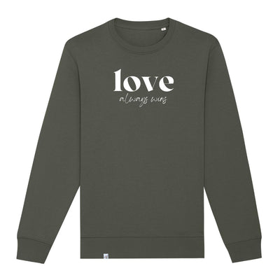 Organic Sweatshirt "love always wins"
