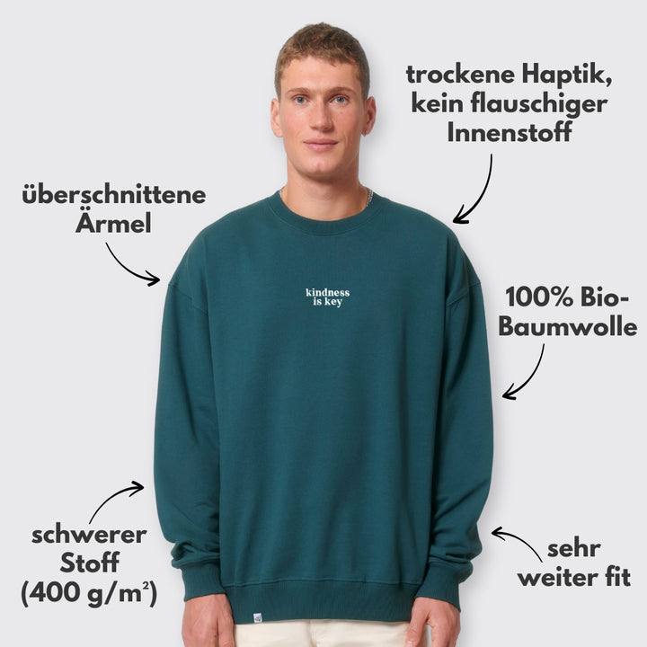 Premium Oversized Sweatshirt "kindness is key" Stick