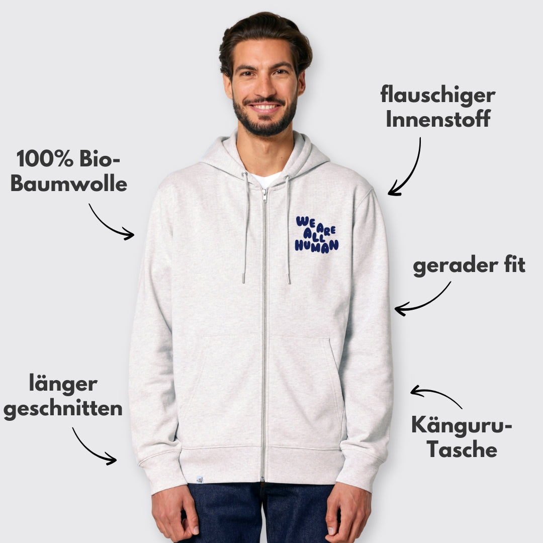 Zipper "We are all Human" - regular fit - Winteredition