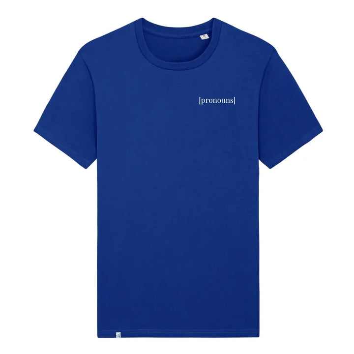 marineblaues Shirt mit kleinem personalisierbarem Aufdruck auf der Brust