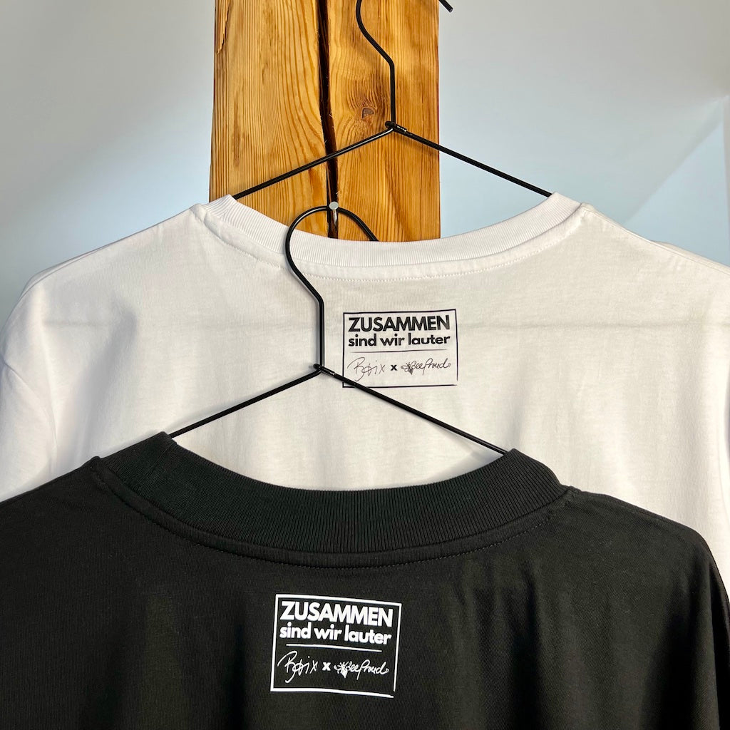 Shirts mit Nackenlabel Zusammen sind wir lauter