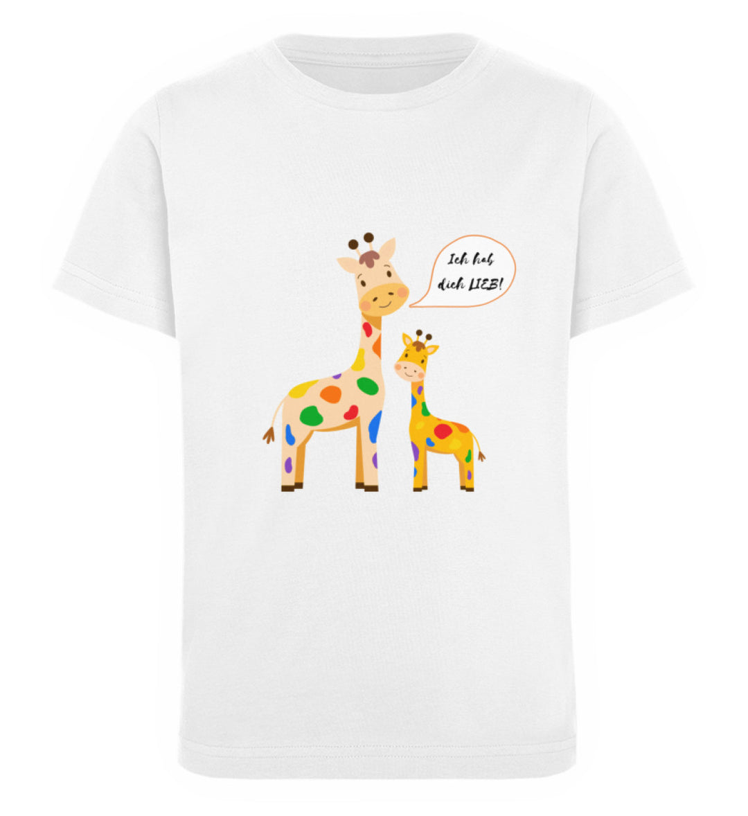 Weißes Kindershirt mit zwei Giraffen